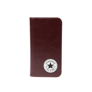 CONVERSE Uncle Patch  PU Leather Book Type Case BROWN【iPhone 12 mini対応】 4589676562020