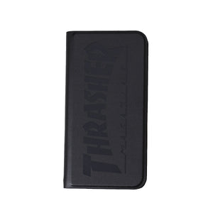 THRASHER HOME TOWN Logo  PU Leather  Book Type Case BLK/BLK【iPhone SE(第2世代)/iPhone8/iPhone7対応】 4589676562389