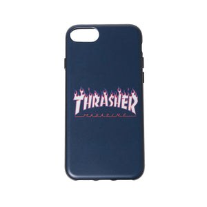 THRASHER FLAME MAGZINE  Logo Hybrid IML Back Case NVY/FLAME【iPhone SE(第2世代)/iPhone8/iPhone7対応】 4589676562563