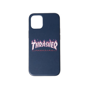 THRASHER FLAME MAGZINE  Logo Hybrid IML Back Case NVY/FLAME【iPhone 12 mini対応】 4589676562587