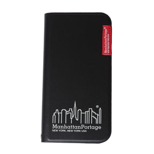 Manhatta Portage PU LEATHER  Book Type Case BLACK【iPhone 12/iPhone12 Pro 対応】 4589676563171
