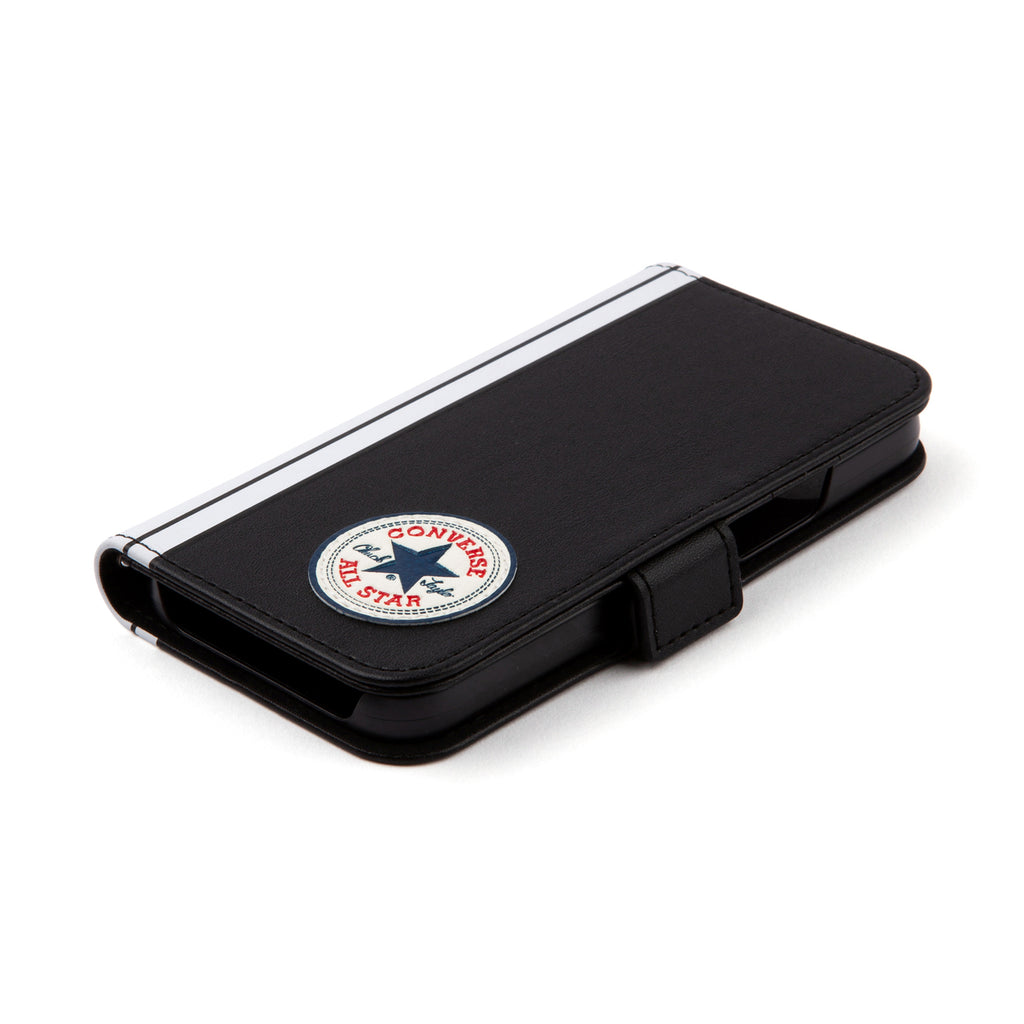 CONVERSE Uncle Patch&Stripes Book Type Case BLACK【iPhone 13 mini対応】 4589676563720