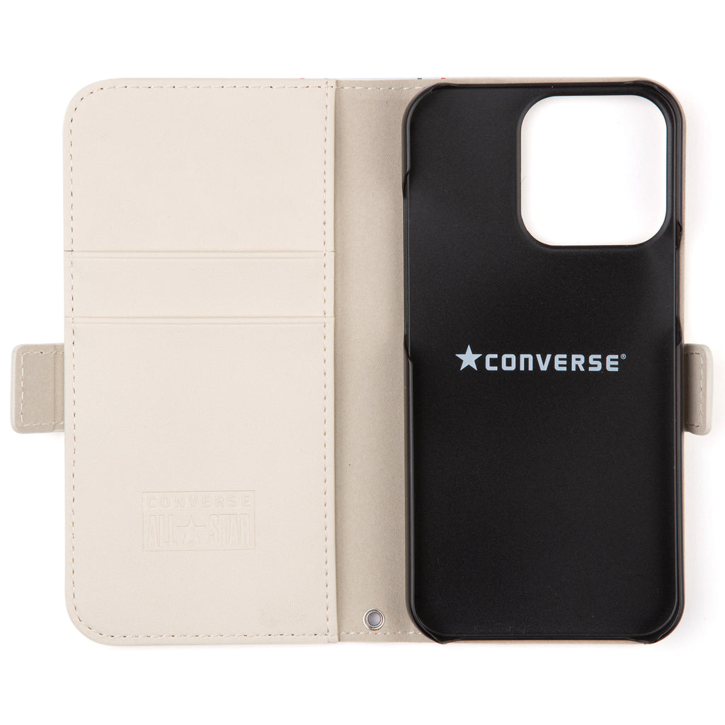 CONVERSE Uncle Patch&Stripes Book Type Case IVORY【iPhone 13 Pro対応】 4589676563775
