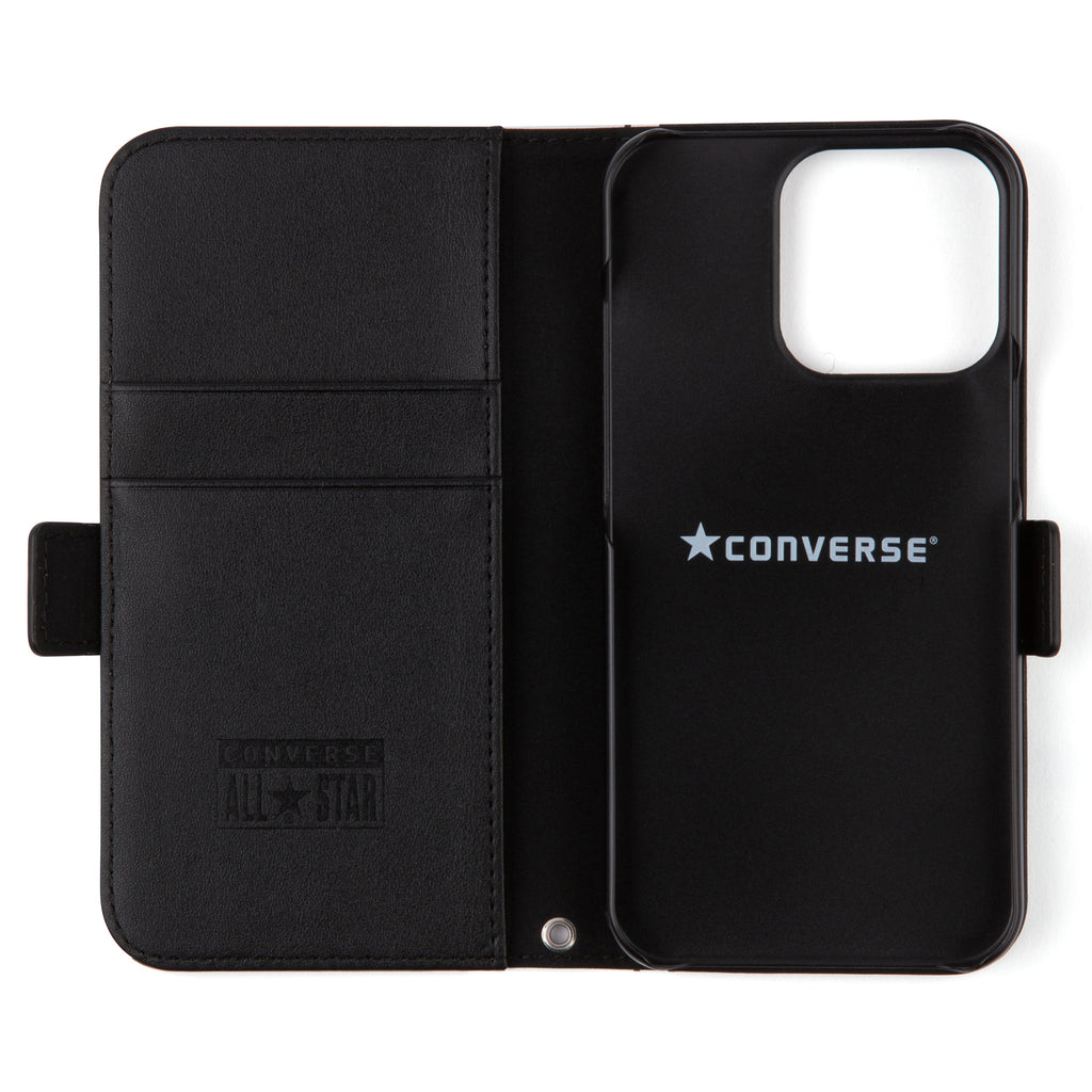 CONVERSE Uncle Patch&Stripes Book Type Case BLACK【iPhone 13 Pro対応】 4589676563782