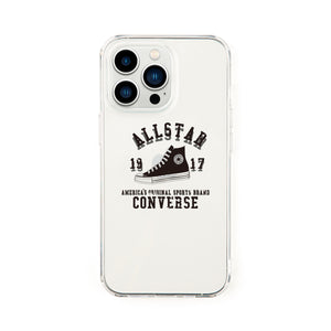 CONVERSE College Logo Hybrid Clear Back Case BLACK【iPhone 13 Pro対応】 4589676563843
