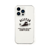 CONVERSE College Logo Hybrid Clear Back Case BLACK【iPhone 13 Pro対応】 4589676563843