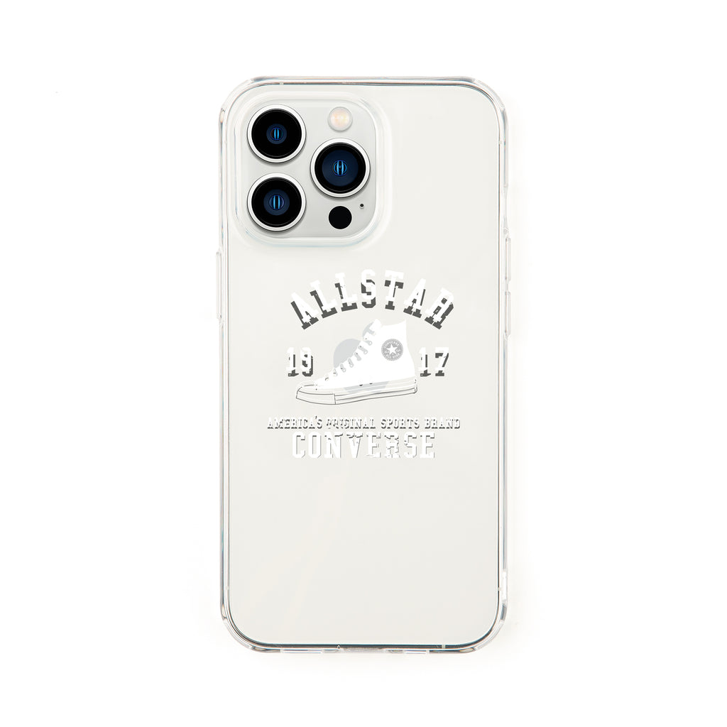 CONVERSE College Logo Hybrid Clear Back Case WHITE【iPhone 13 Pro対応】 4589676563850