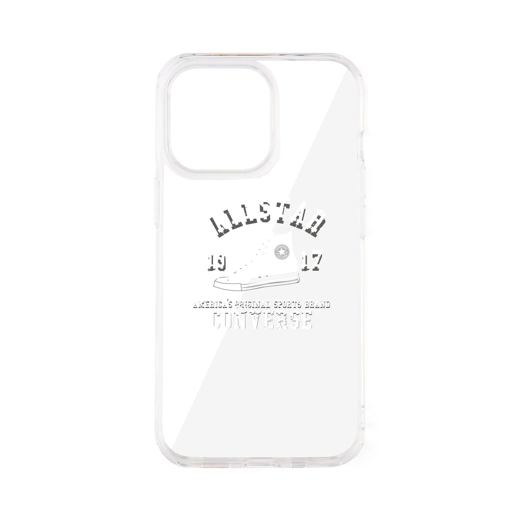 CONVERSE College Logo Hybrid Clear Back Case WHITE【iPhone 13 Pro対応】 4589676563850