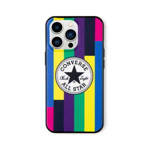 CONVERSE Circle Logo Hybrid IML Back Case RAINBOW【iPhone 13 Pro対応】 4589676563904