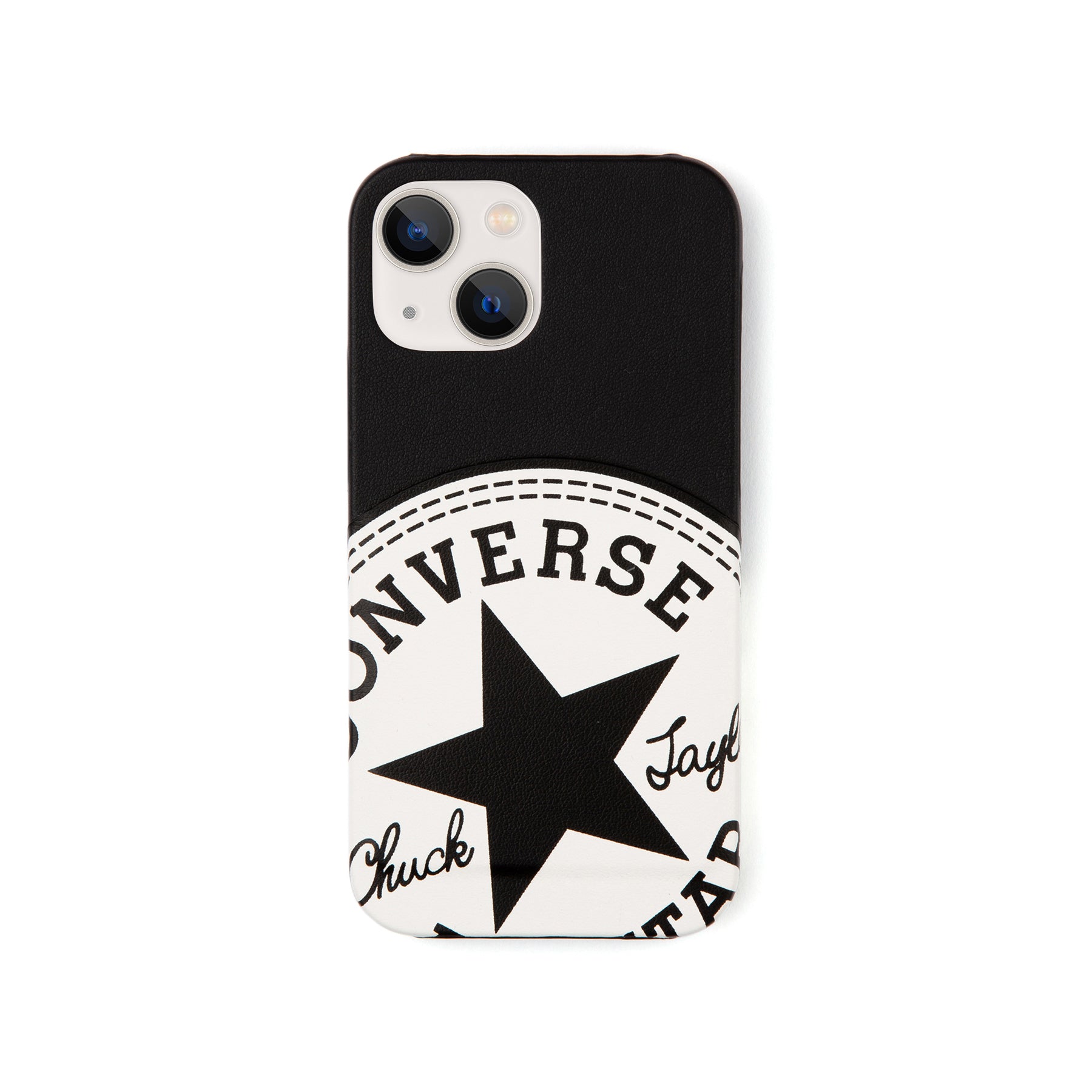 CONVERSE Big Circle Logo PU Leather Back Case （カードポケット付き）BLACK【iPhone 13  mini対応】 4589676563928