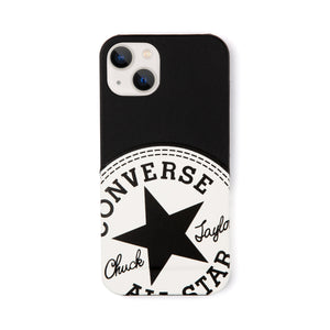 CONVERSE Big Circle Logo PU Leather Back Case(カードポケット付き)BLACK【iPhone 13対応】 4589676563959
