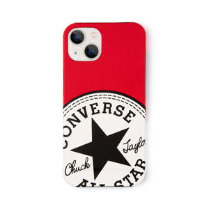 CONVERSE Big Circle Logo PU Leather Back Case(カードポケット付き)RED【iPhone 13対応】 4589676563966