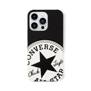 CONVERSE Big Circle Logo PU Leather Back Case(カードポケット付き)BLACK【iPhone 13 Pro対応】 4589676563980