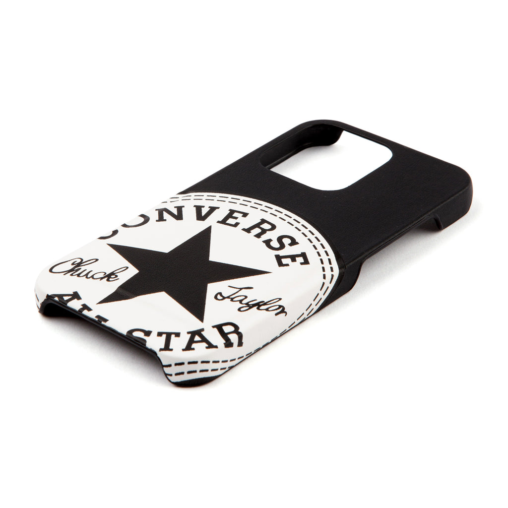 CONVERSE Big Circle Logo PU Leather Back Case(カードポケット付き)BLACK【iPhone 13 Pro対応】 4589676563980