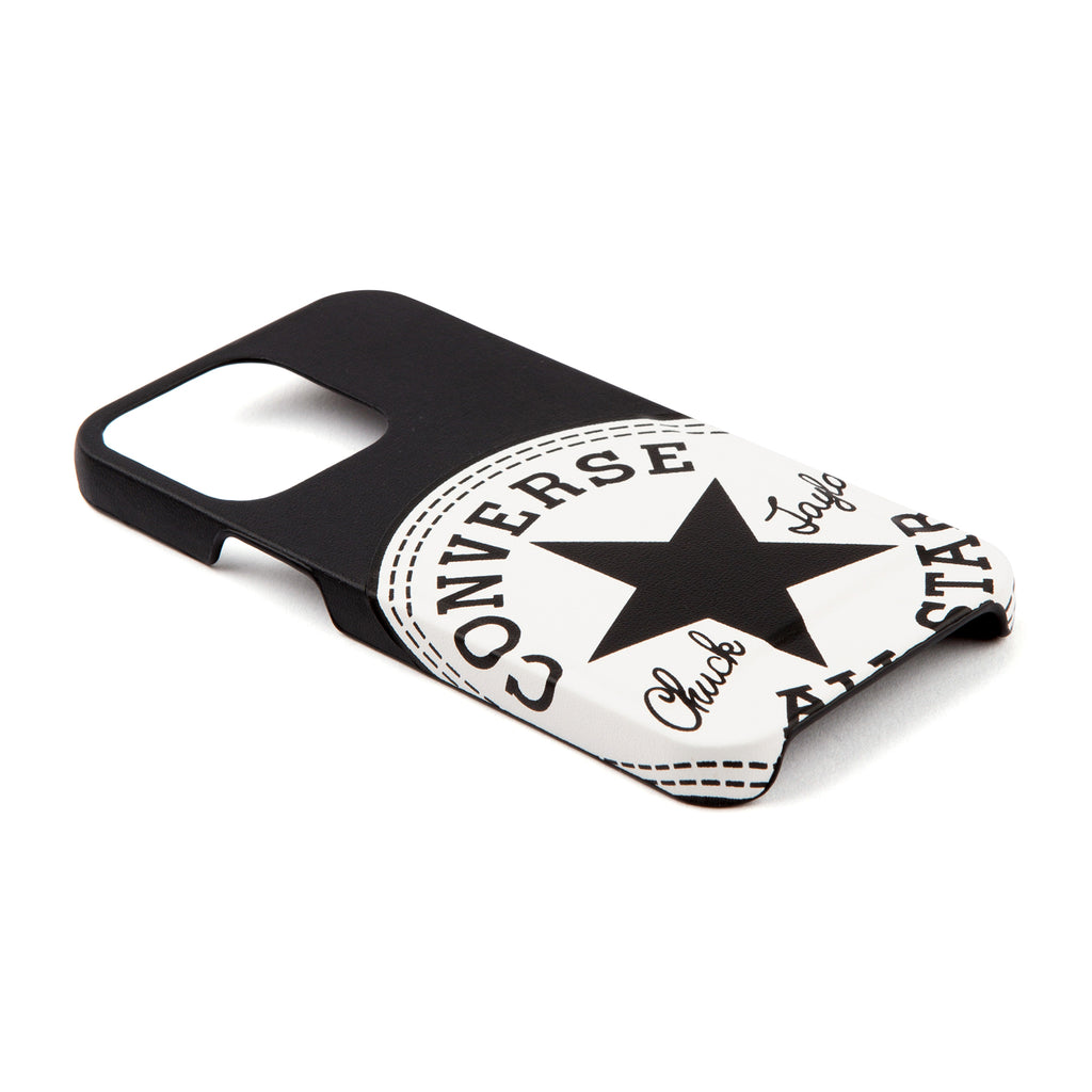 CONVERSE Big Circle Logo PU Leather Back Case(カードポケット付き)BLACK【iPhone 13 Pro対応】 4589676563980
