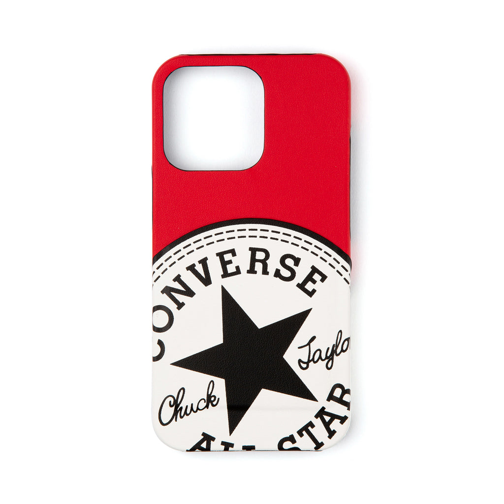 CONVERSE Big Circle Logo PU Leather Back Case(カードポケット付き)RED【iPhone 13 Pro対応】 4589676563997