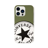 CONVERSE Big Circle Logo PU Leather Back Case(カードポケット付き)KHAKI【iPhone 13 Pro対応】4589676564000