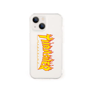 THRASHER Logo Hybrid Clear Case FLAME【iPhone 13mini対応】 4589676564048