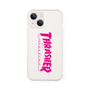 THRASHER Logo Hybrid Clear Case PINK【iPhone 13対応】 4589676564079