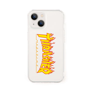 THRASHER Logo Hybrid Clear Case FLAME【iPhone 13対応】 4589676564086
