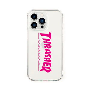 THRASHER Logo Hybrid Clear Case PINK【iPhone 13 Pro対応】 4589676564116