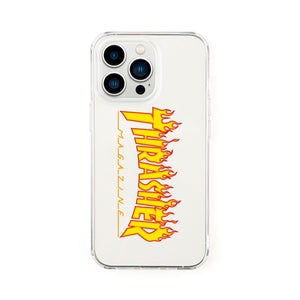 THRASHER Logo Hybrid Clear Case FLAME【iPhone 13 Pro対応】 4589676564123