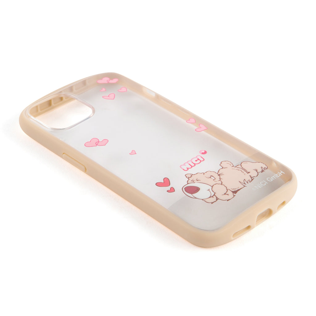 NICI Easy Grip Clear Case ブラウンベア【iPhone 13対応】 4589676564789