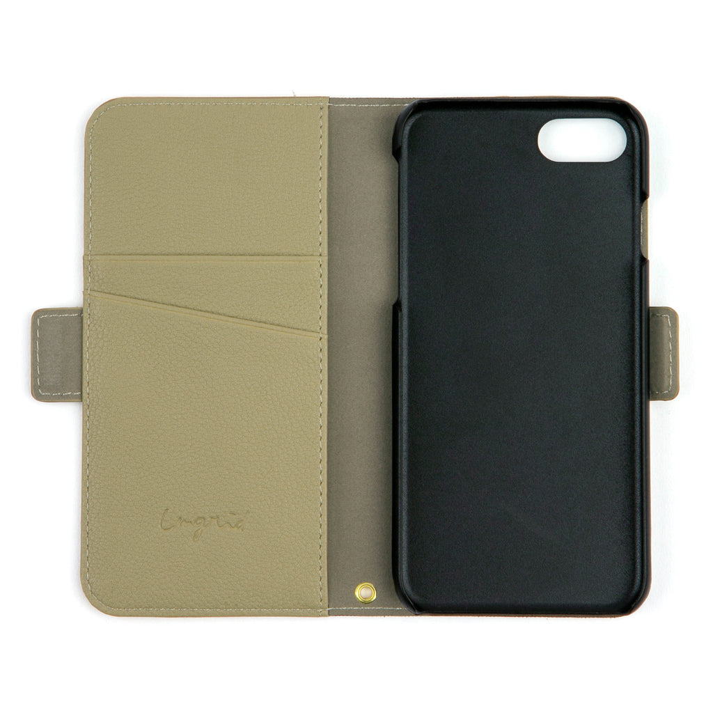 Ungrid Book Type Case KHAKI【iPhone SE(第3世代)/iPhone SE(第2世代)/iPhone 8/7対応】 4589676565120