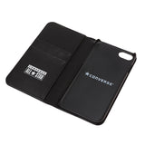 CONVERSE Logo  PU Leather Book Type Case BLACK【iPhone SE(第2世代)/iPhone8/iPhone7対応】 4589676561900