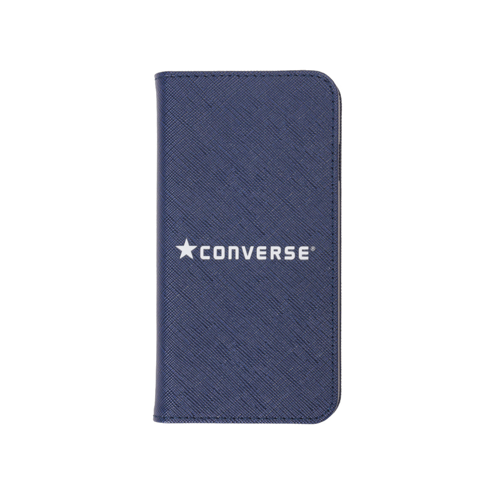 CONVERSE Logo  PU Leather Book Type Case BLUE【IPhone SE(第2世代)/IPhone8/IPhone7対応】 4589676561917