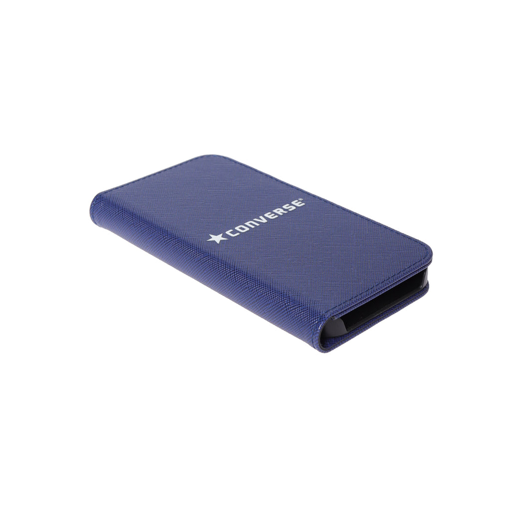 CONVERSE Logo  PU Leather Book Type Case BLUE【iPhone 12 mini対応】 4589676561948