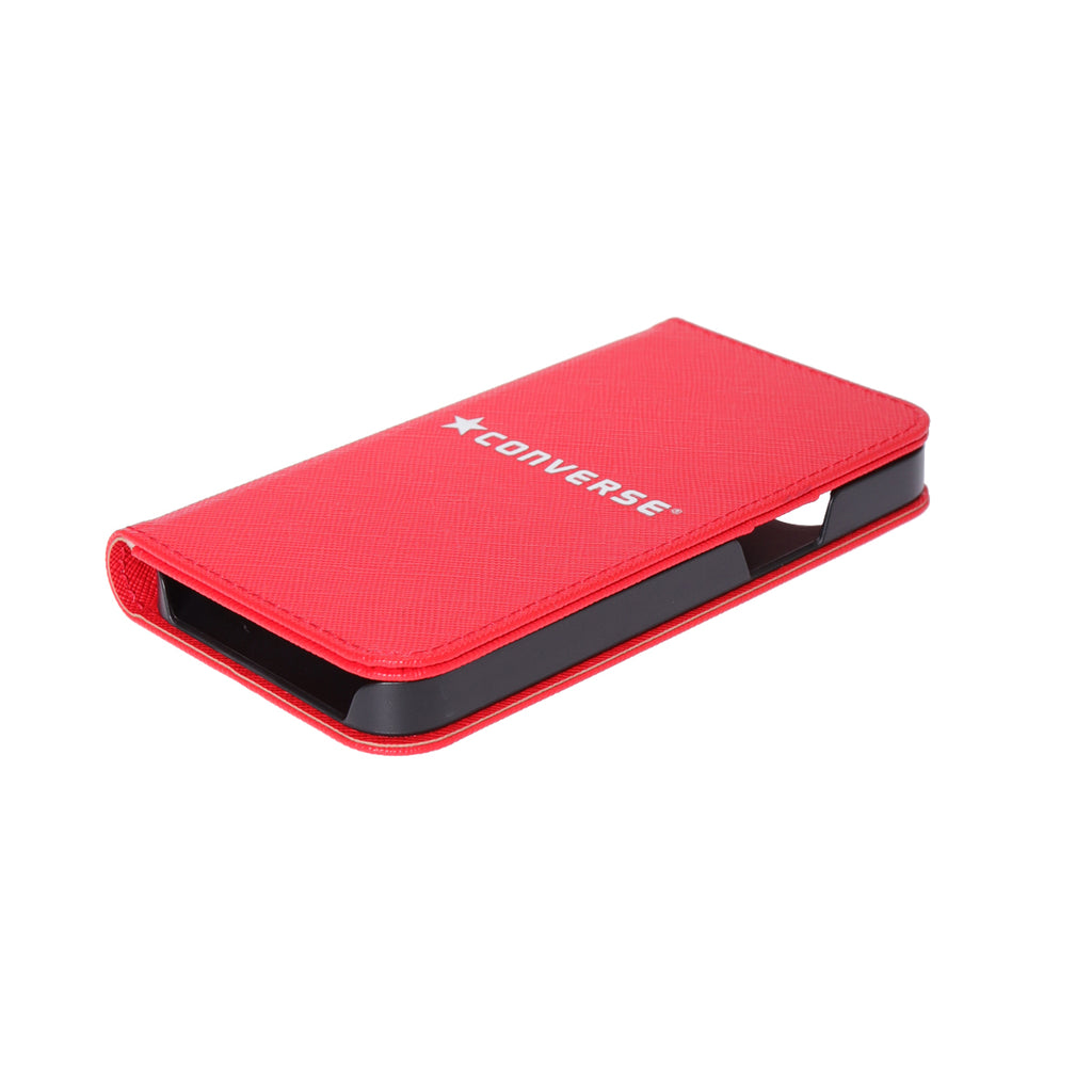 CONVERSE Logo  PU Leather Book Type Case RED【iPhone 12 mini対応】 4589676561955