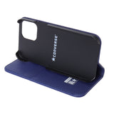 CONVERSE Logo  PU Leather Book Type Case BLUE【iPhone 12/iPhone12 Pro 対応】 4589676561979