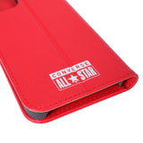 CONVERSE Logo  PU Leather Book Type Case RED【iPhone 12/iPhone12 Pro 対応】 4589676561986
