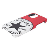 CONVERSE Big Circle Logo PU Leather Back Case （カードポケット付き）RED【iPhone 12/iPhone12 Pro 対応】 4589676562334