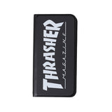 THRASHER HOME TOWN Logo  PU Leather  Book Type Case BLK/WHT【iPhone SE(第2世代)/iPhone8/iPhone7対応】 4589676562372