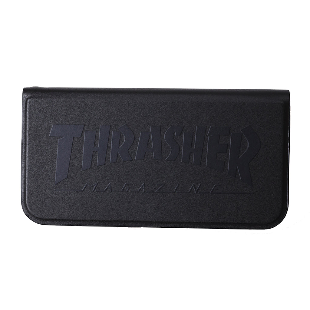THRASHER HOME TOWN Logo  PU Leather  Book Type Case BLK/BLK【iPhone 12/iPhone12 Pro 対応】 4589676562426