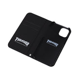 THRASHER FLAME MAGZINE Logo PU Leather  Book Type Case BLK/FLAME【iPhone 12 mini対応】 4589676562457