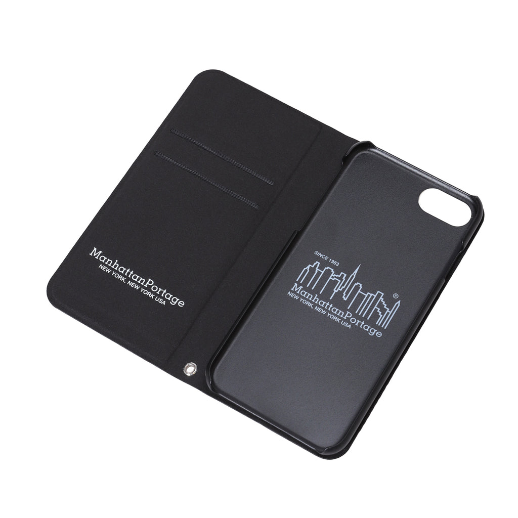 Manhatta Portage CORDURA NYLON  Book Type Case BLACK【iPhone SE(第2世代)/iPhone8/iPhone7対応】 4589676563096