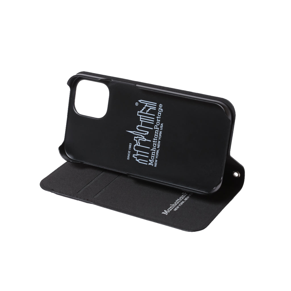 Manhatta Portage PU LEATHER  Book Type Case BLACK【iPhone 12 mini対応】 4589676563164