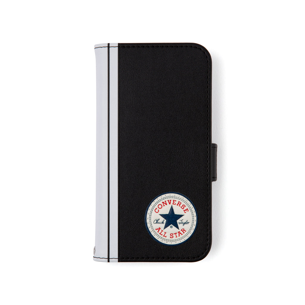 CONVERSE Uncle Patch&Stripes Book Type Case BLACK【iPhone 13 mini対応】 4589676563720