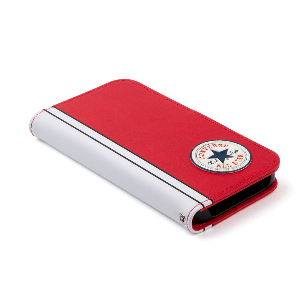 CONVERSE Uncle Patch&Stripes Book Type Case RED【iPhone 13 mini対応】 4589676563737