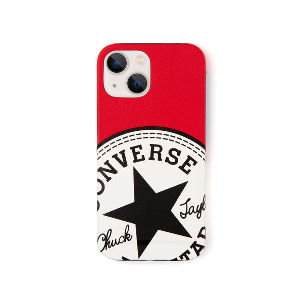 CONVERSE Big Circle Logo PU Leather Back Case （カードポケット付き）RED【iPhone 13  mini対応】4589676563935