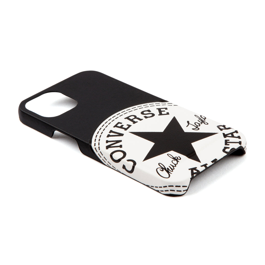 CONVERSE Big Circle Logo PU Leather Back Case（カードポケット付き）BLACK【iPhone 13対応】 4589676563959