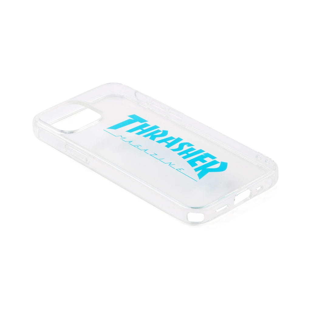 THRASHER Logo Hybrid Clear Case BLUE【iPhone 13mini対応】 4589676564024
