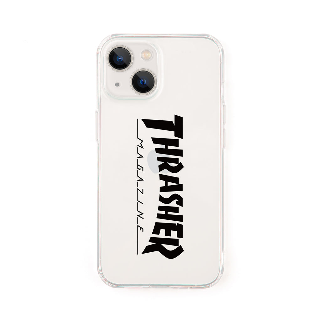 THRASHER Logo Hybrid Clear Case BLACK【iPhone 13対応】 4589676564055