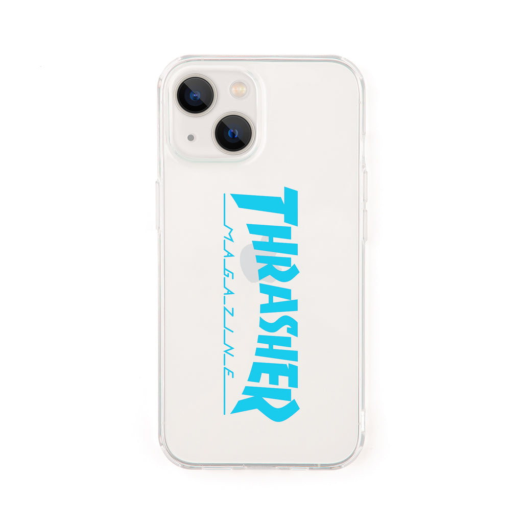 THRASHER Logo Hybrid Clear Case BLUE【iPhone 13対応】 4589676564062