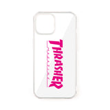 THRASHER Logo Hybrid Clear Case PINK【iPhone 13対応】 4589676564079