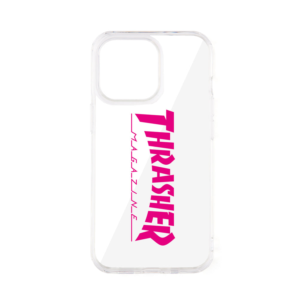 THRASHER Logo Hybrid Clear Case PINK【iPhone 13 Pro対応】 4589676564116