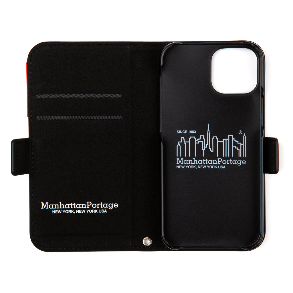 Manhattan Portage PU LEATHER Book Type Case  BLACK【iPhone 13 mini対応】 4589676564208